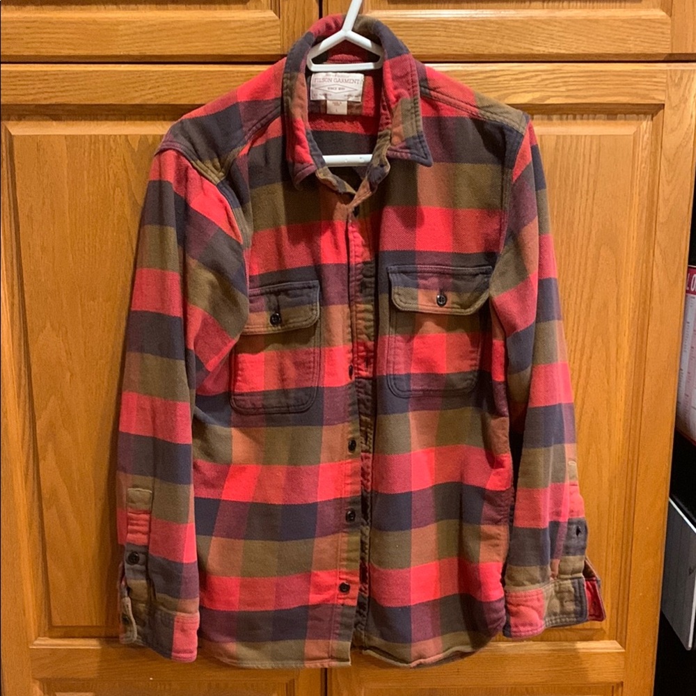 Filson Red and Brown Plaid Shirt